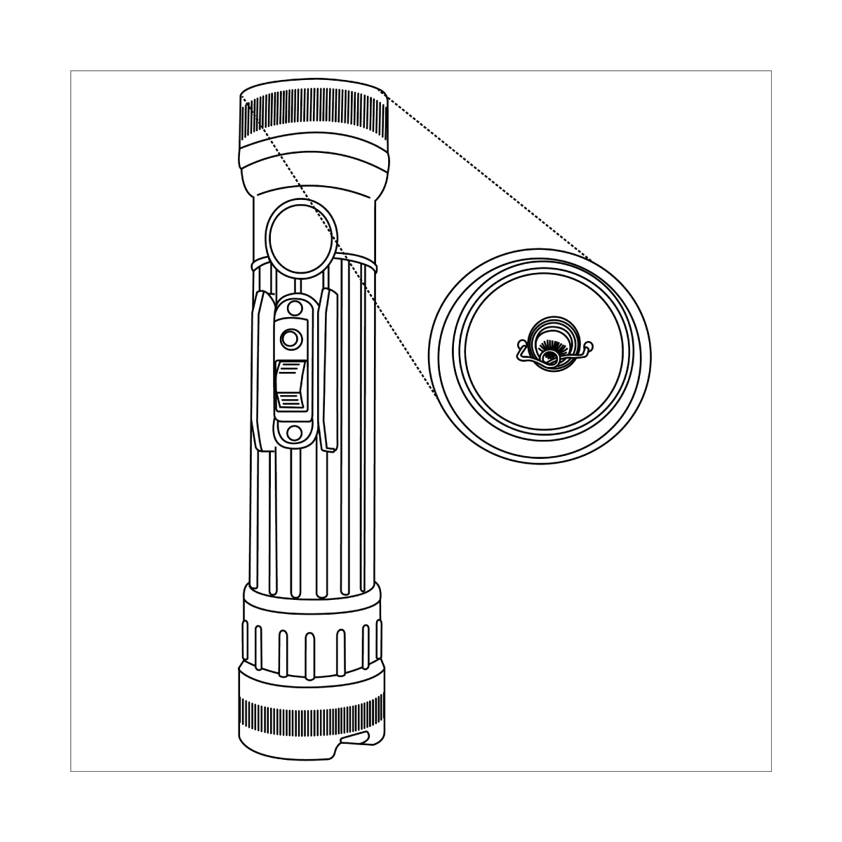 Linterna antiexplosiva e impermeable para 2 pilas D N-35-2 — Fulton - Imagen 2