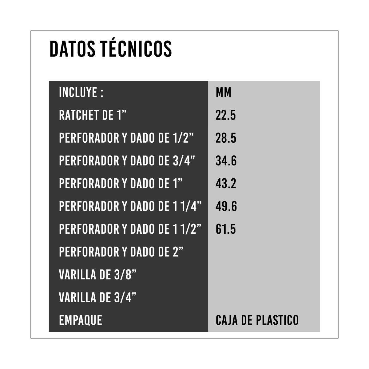 Sacabocado manual con ratchet 22.5 a 61.5 mm — STARKER CC-60 - Imagen 2