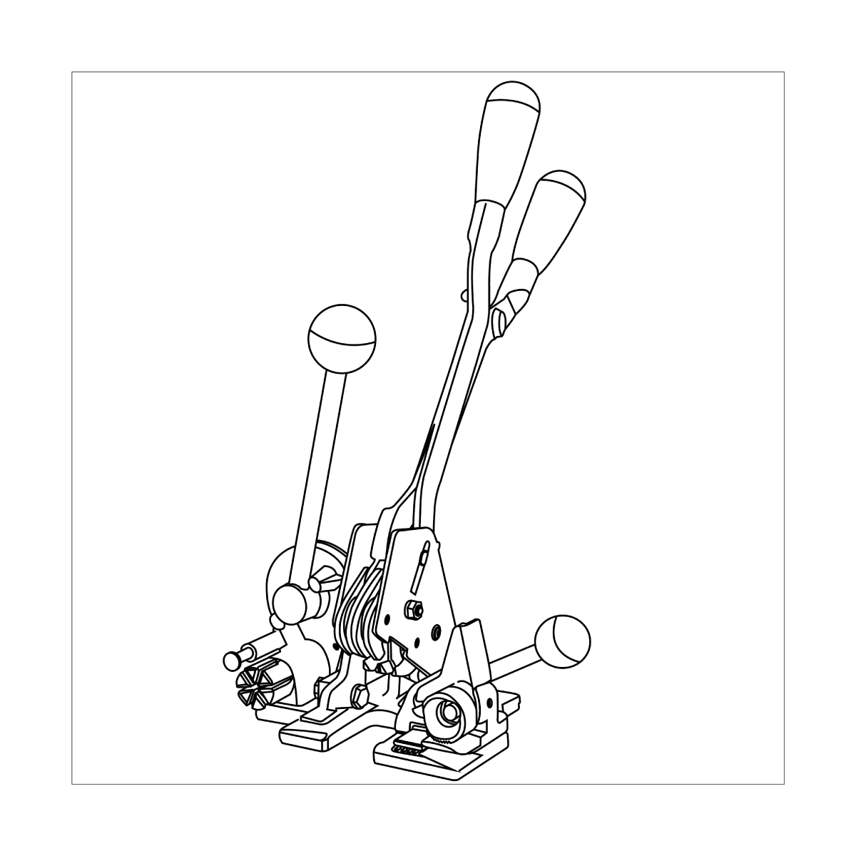 Tensionadora, selladora y cortadora manual para zuncho plástico de 16 mm H42-16 — Transpak - Imagen 2