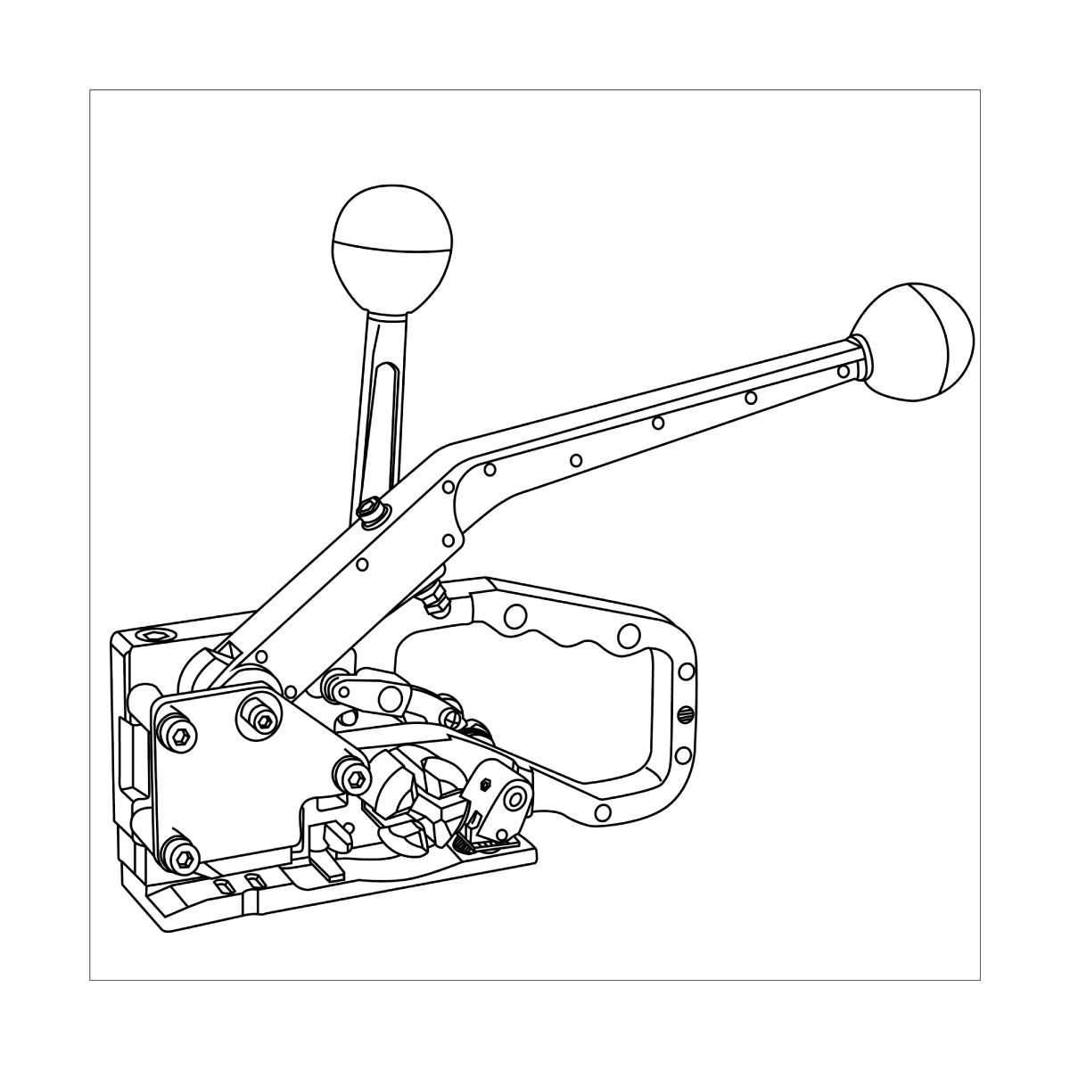 TENSIONADOR, SELLADOR Y CORTADOR MANUAL P/ZUNCHO PET 5/8' (16MM) HERCULES - Imagen 2